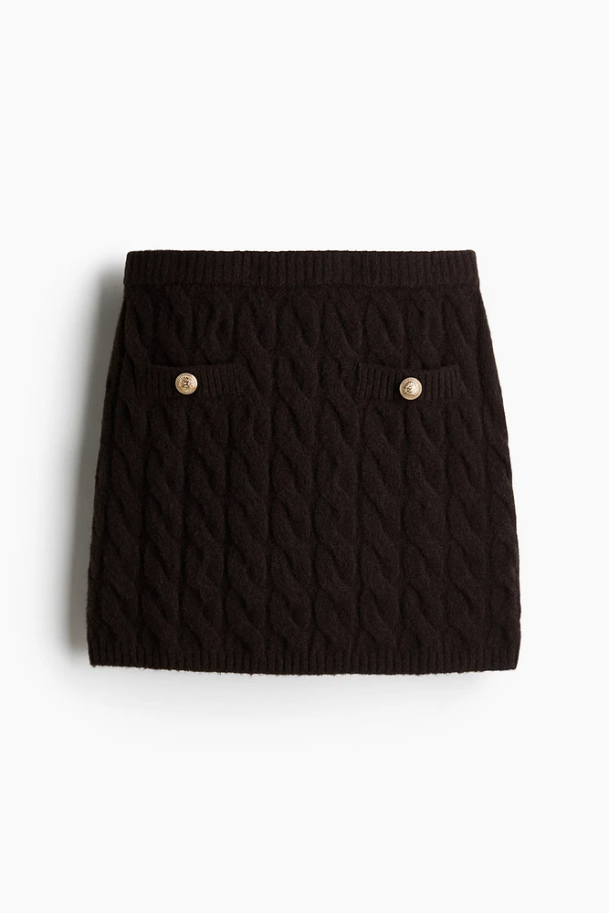 Cable-Knit Mini Skirt