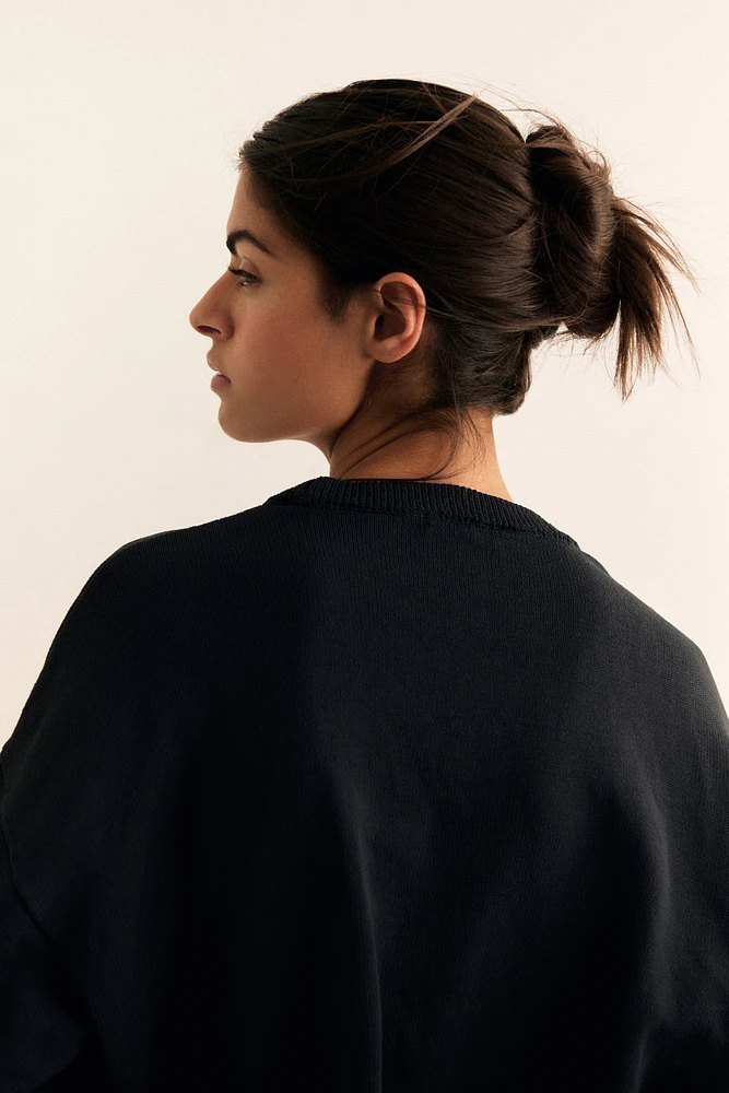 Roll-edge Sweater