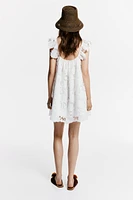 Mini Dress with Eyelet Embroidery