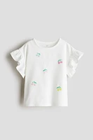 Sequined Cotton Top
