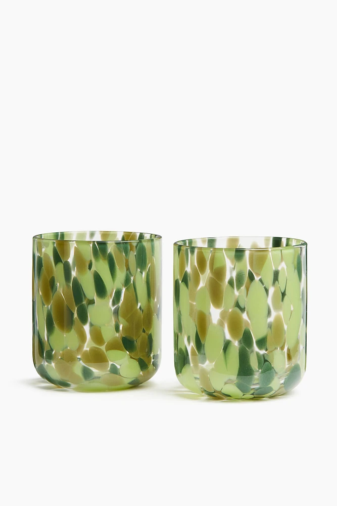 Lot de 2 verres à eau à motif