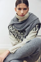 Jacquard-Knit Turtleneck Sweater