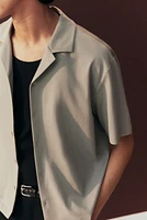 Regular-Fit Ribbed Resort Shirt