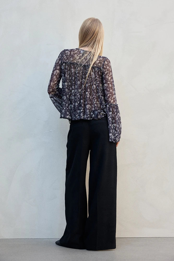 Wide-Leg Dress Pants