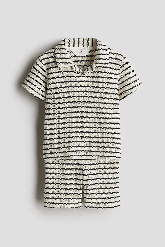 Ensemble 2 pièces en tricot texturé