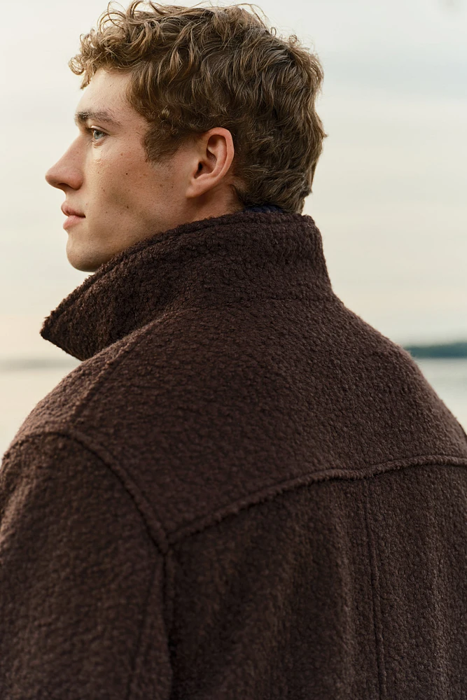 Regular Fit Wool-Blend Bouclé Jacket