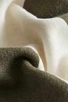 Housse de coussin en lin mélangé