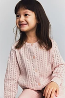 Pointelle-Knit Cotton Cardigan