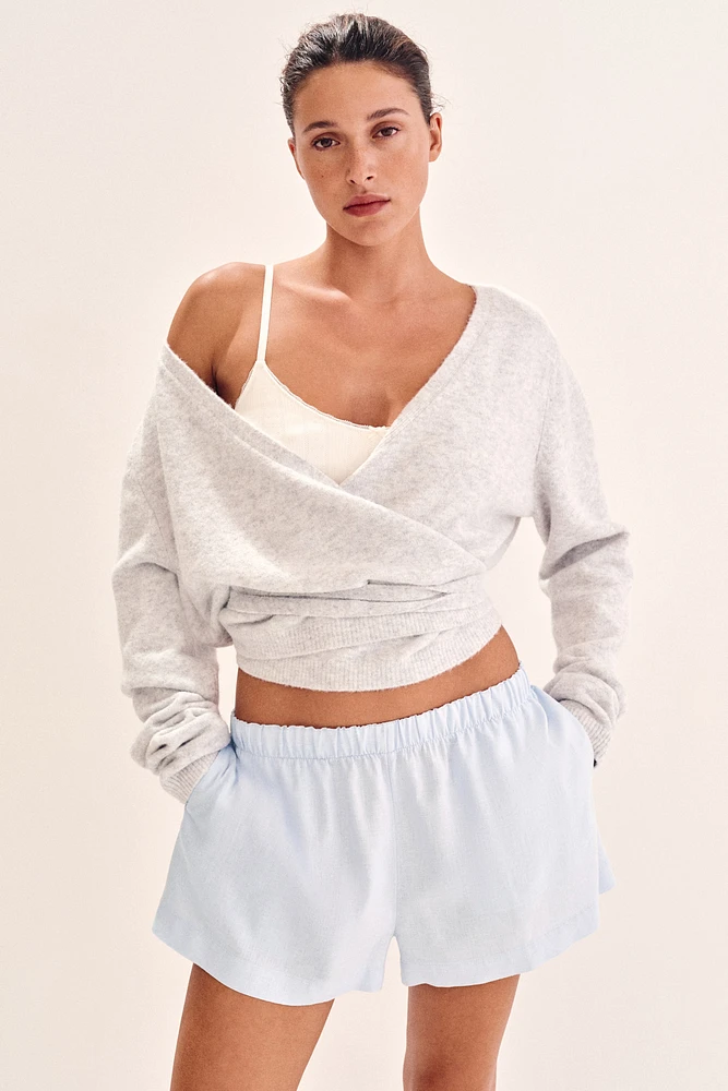 Linen-Blend Shorts