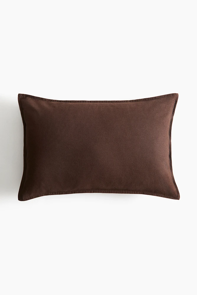 Housse de coussin en lin mélangé