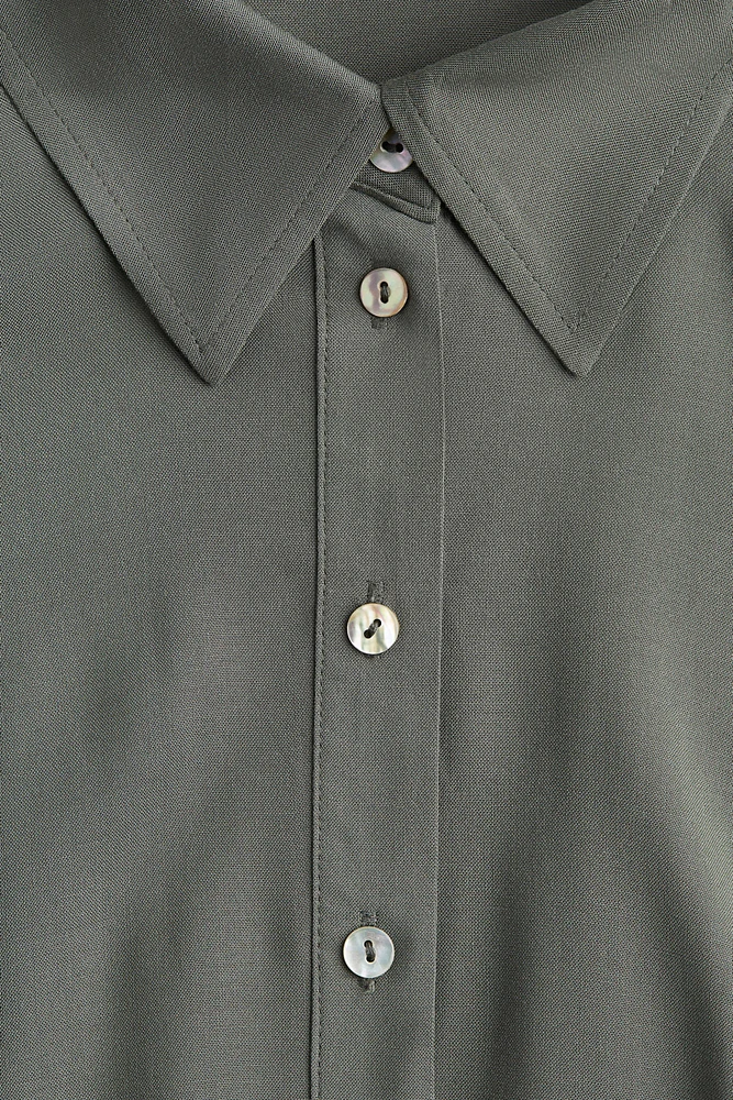 Tie-belt Shirt Dress