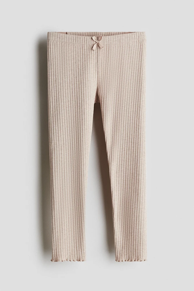 Legging en coton côtelé
