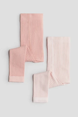 Lot de 2 collants côtelés sans pieds