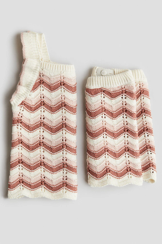 2-Piece Cotton Pointelle-Knit Set