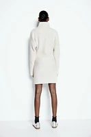 Cashmere-Blend Mock Turtleneck Dress