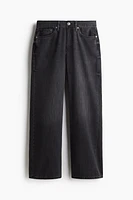 Jean droit taille basse ample