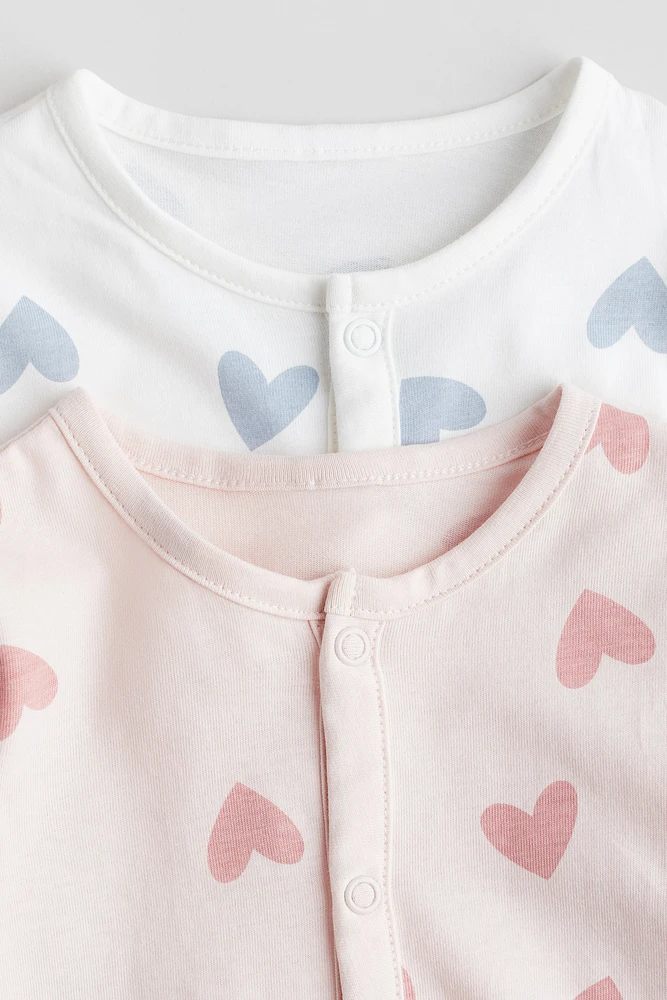 Lot de 2 pyjamas à motif en coton