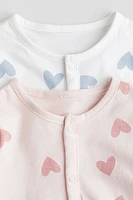 Lot de 2 pyjamas à motif en coton