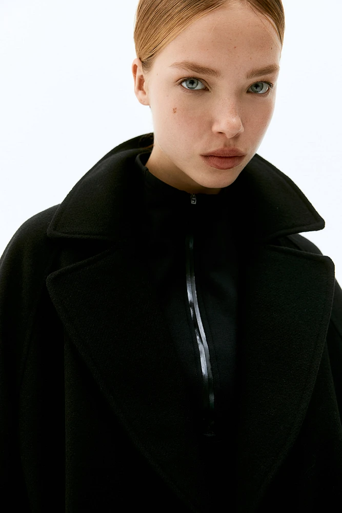 Tie-Belt Felted Coat