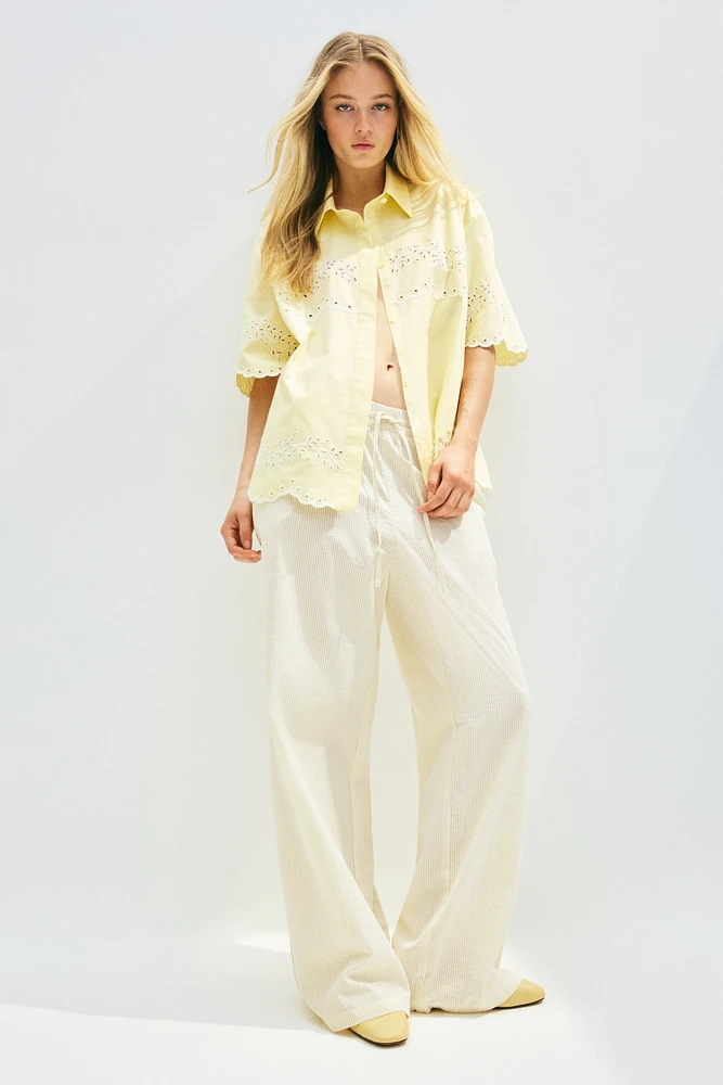 Seersucker Drawstring Pants
