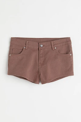 Low Waist Twill Shorts