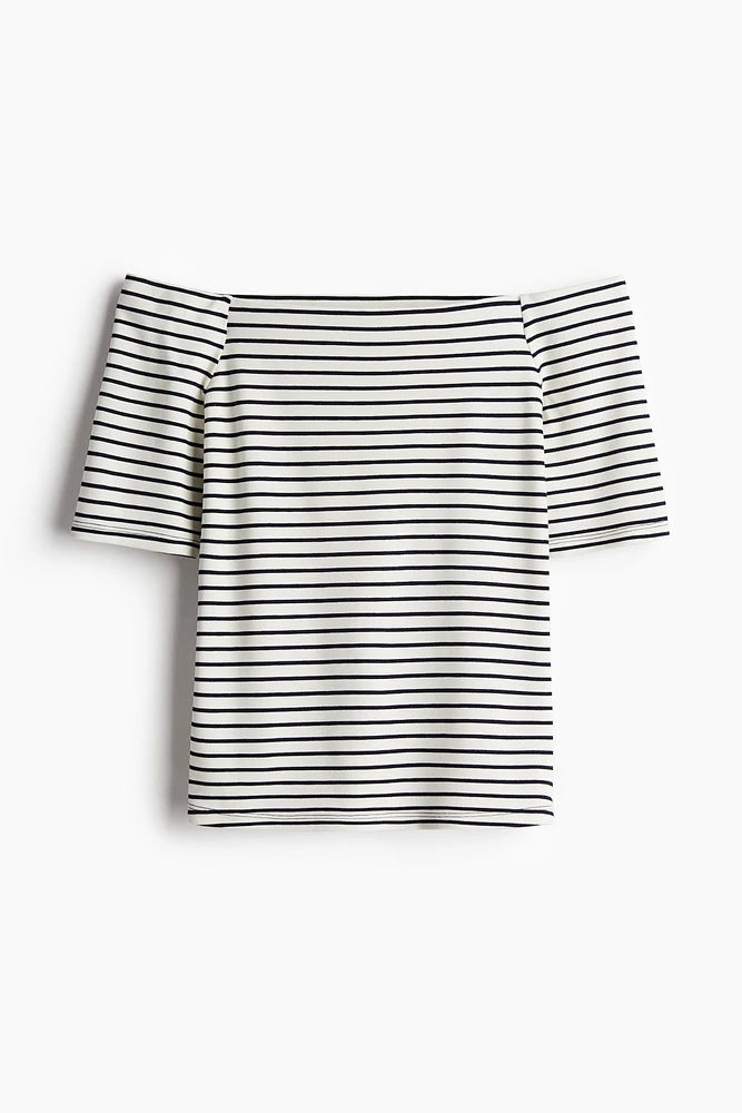 Off-the-shoulder Jersey Top