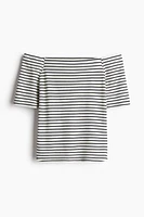 Off-the-shoulder Jersey Top
