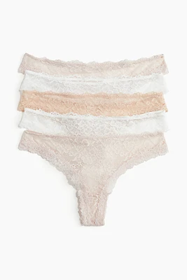 Lot de 5 culottes Brazilian en dentelle