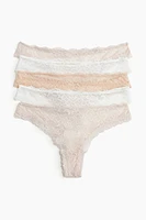 Lot de 5 culottes Brazilian en dentelle