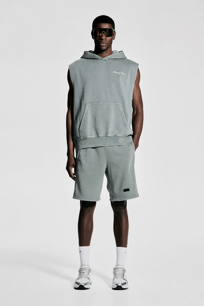 Loose-Fit Sleeveless Sports Hoodie