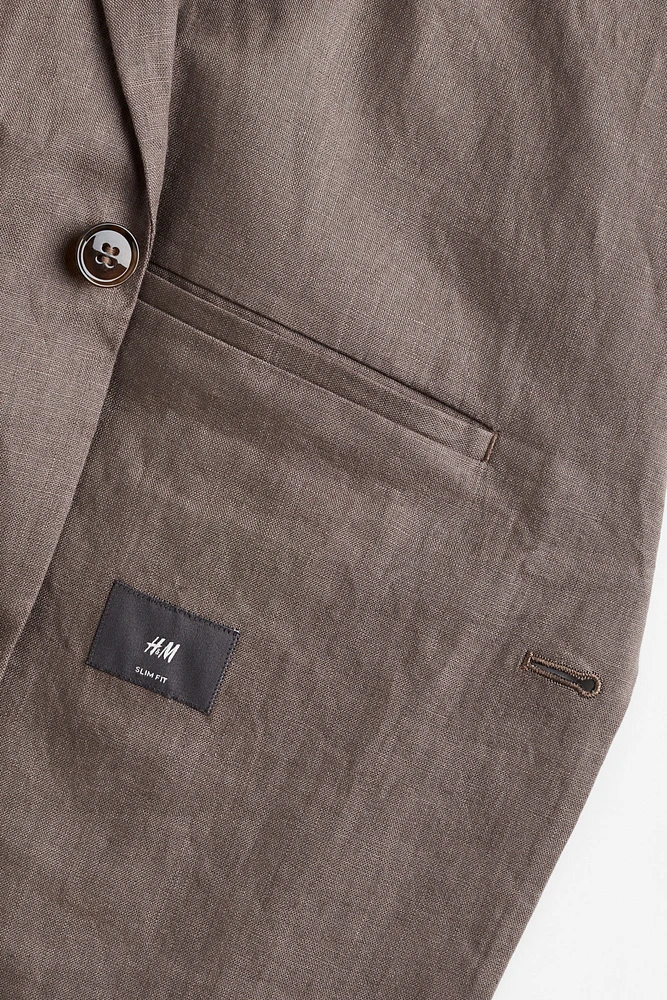 Slim Fit Linen Jacket