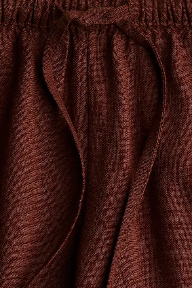 Straight-Leg Drawstring Pants