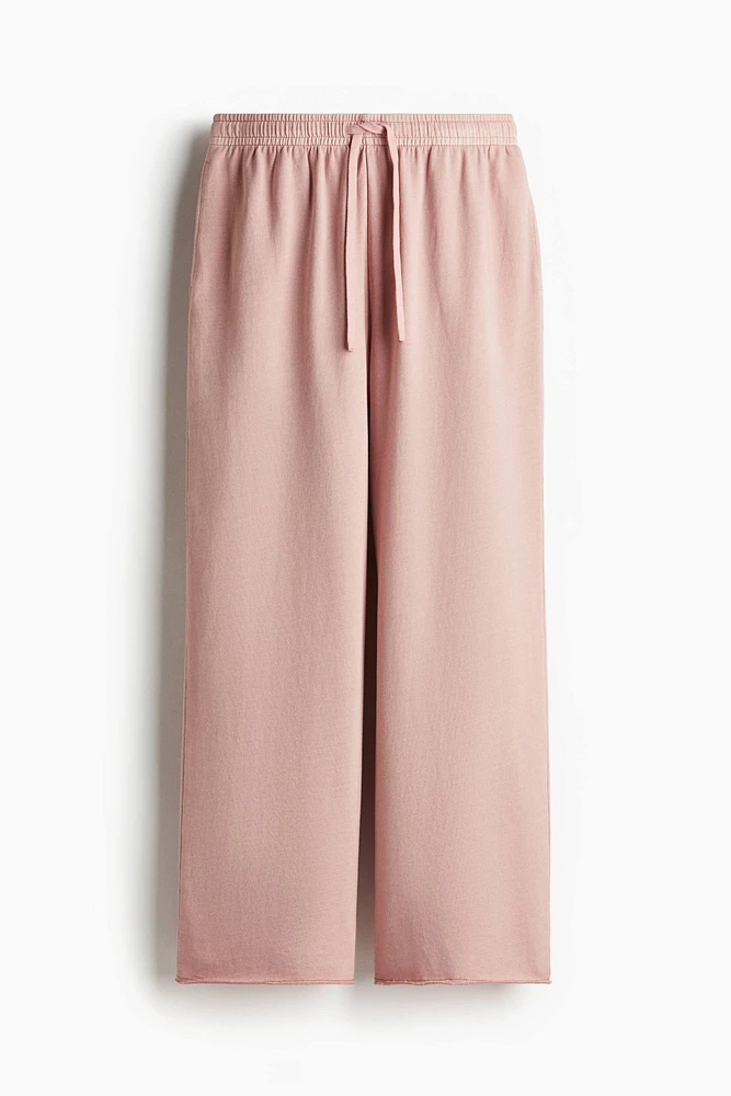 Pantalons en molleton délavé coton