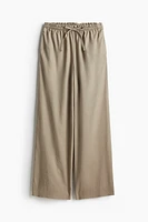 Wide-leg Linen-blend Pants