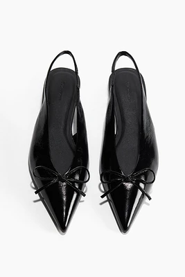 Leather Slingback Ballet Flats