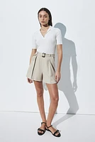 Belted Pull-on Shorts