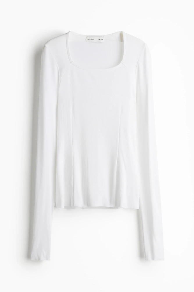 Sheer Silk-Blend Top