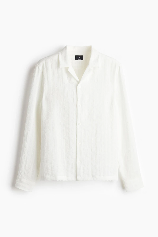 Chemise classique à col cubain