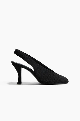 Slingback Bouclé Pumps