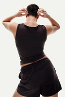 Short en coton avec cordon de serrage