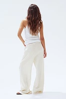 Textured-Knit Pants