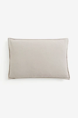 Housse de coussin en lin mélangé