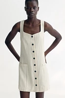 Sleeveless Linen-Blend Dress