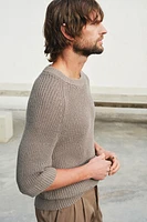Regular-Fit Short-Sleeved Sweater