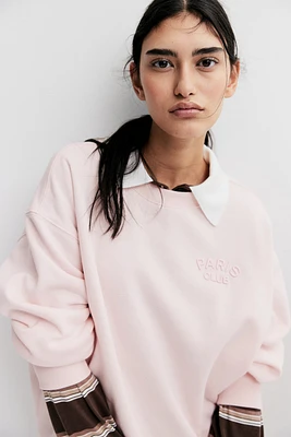 Sweatshirt with Text Motif