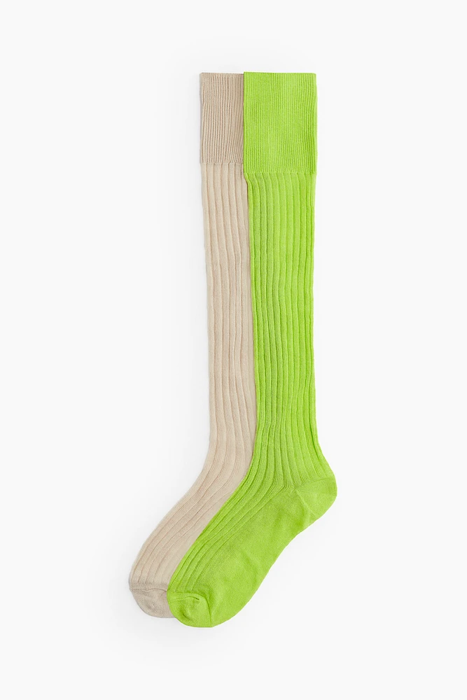 2-pack Silk-Blend Knee Socks