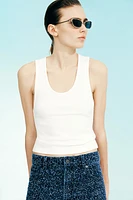 Ribbed Viscose Tank Top