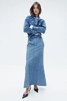 Flared Denim Skirt