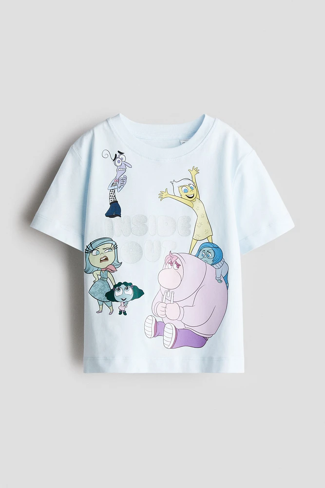 Cotton T-Shirt with Printed Motif