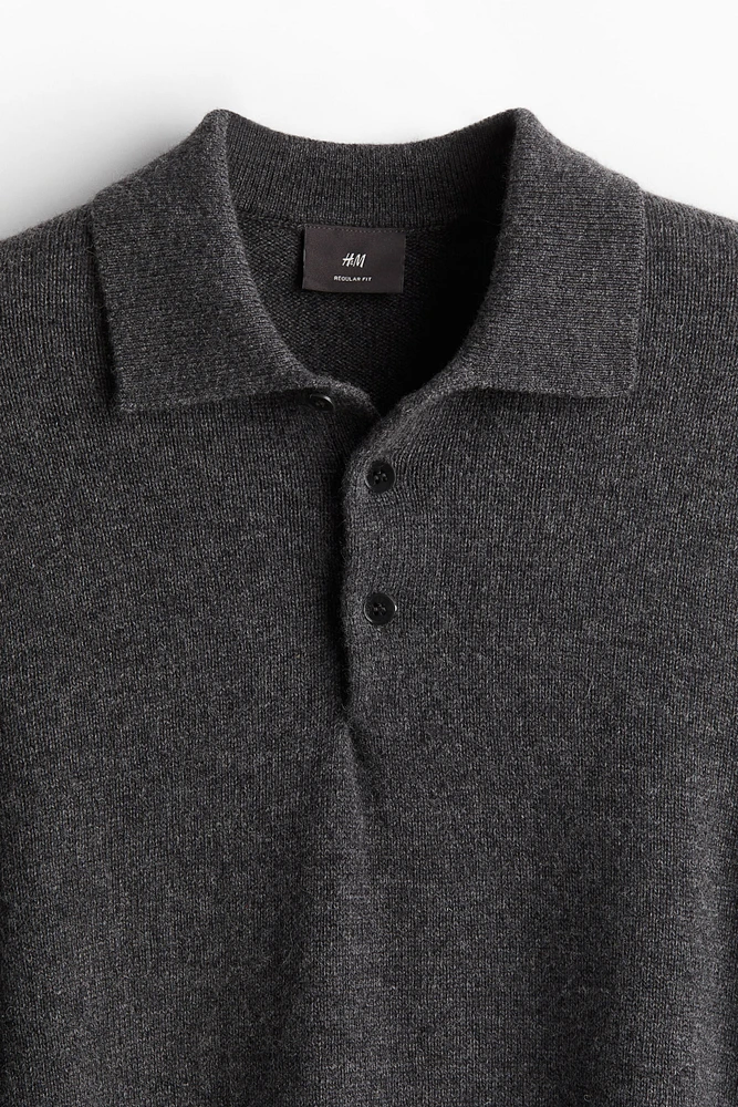 Regular Fit Wool Polo Sweater